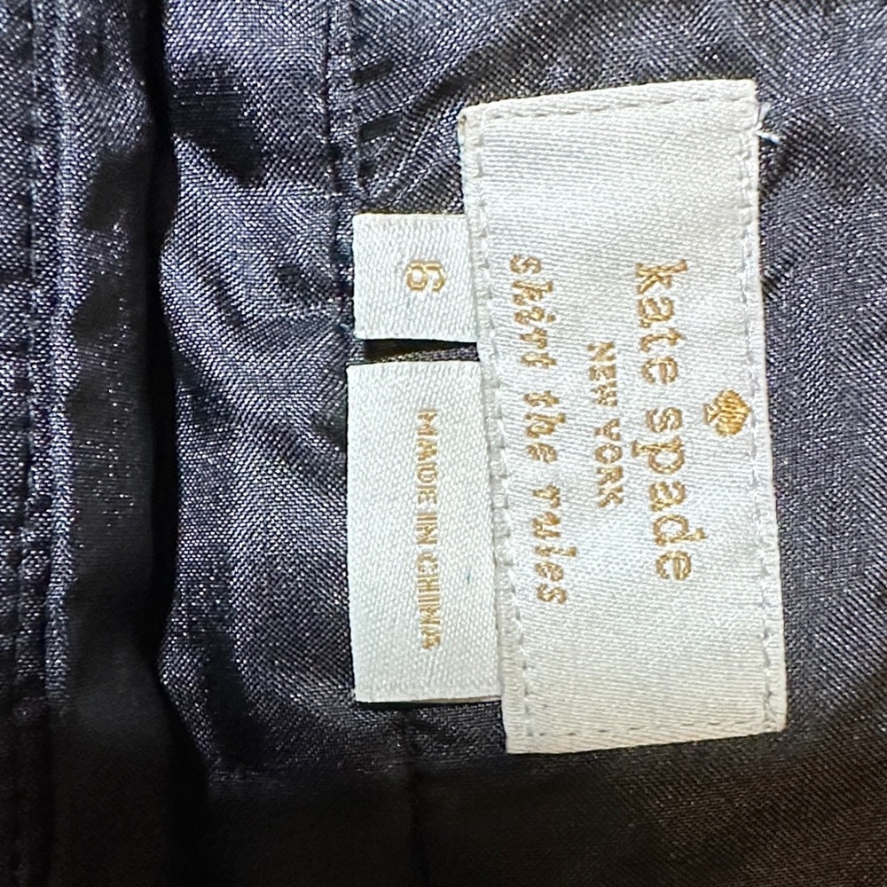 Kate Spade Black Wool Skirt with Bow Accent Size 6 - Picture 2 of 10